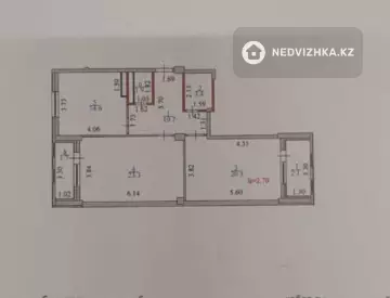 2-комнатная квартира, этаж 6 из 13, 74 м²