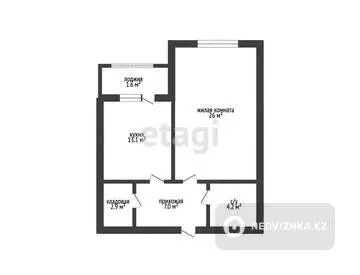 1-комнатная квартира, этаж 2 из 5, 55 м², на длительный срок
