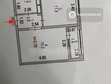 1-комнатная квартира, этаж 5 из 12, 37 м²
