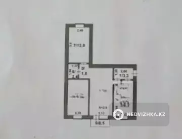 3-комнатная квартира, этаж 15 из 18, 64 м²