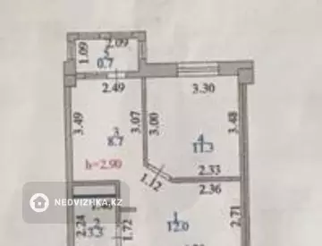 1-комнатная квартира, этаж 7 из 10, 36 м²