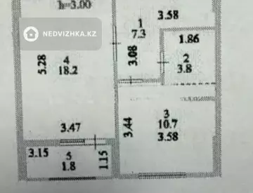 1-комнатная квартира, этаж 9 из 12, 42 м²