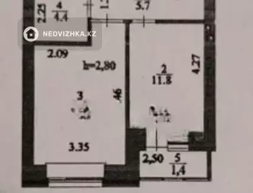 1-комнатная квартира, этаж 7 из 9, 40 м²