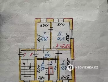 3-комнатная квартира, этаж 2 из 2, 60 м²