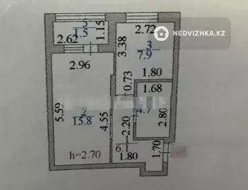 1-комнатная квартира, этаж 6 из 9, 36 м²