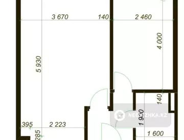 1-комнатная квартира, этаж 3 из 9, 38 м²