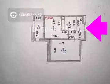 1-комнатная квартира, этаж 9 из 9, 40 м²
