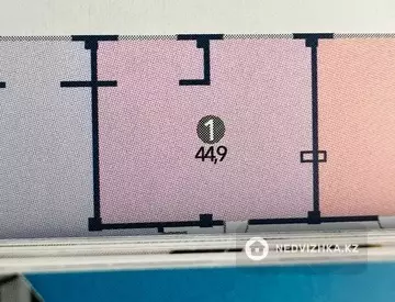 1-комнатная квартира, этаж 11 из 12, 45 м²