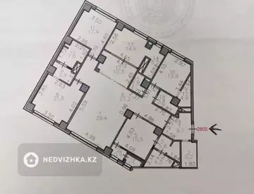 5-комнатная квартира, этаж 28 из 31, 203 м²