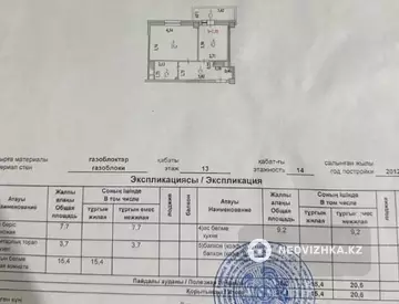 1-комнатная квартира, этаж 2 из 14, 36 м²