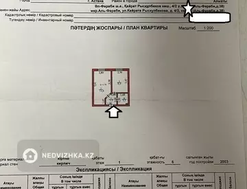 1-комнатная квартира, этаж 1 из 6, 30 м²