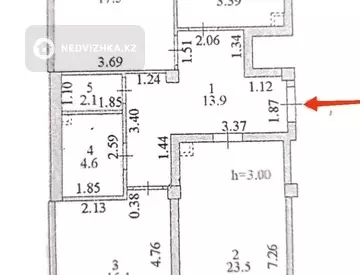 4-комнатная квартира, этаж 1 из 16, 90 м²