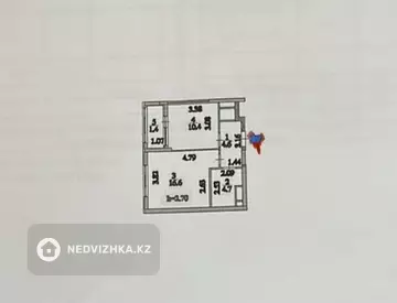 1-комнатная квартира, этаж 3 из 14, 38 м²