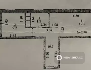 1-комнатная квартира, этаж 7 из 9, 45 м²