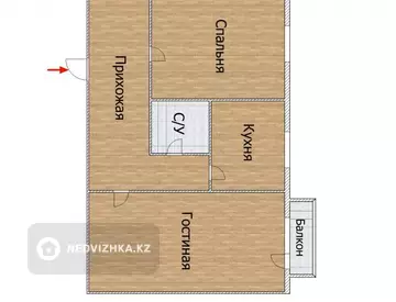2-комнатная квартира, этаж 5 из 5, 47 м²