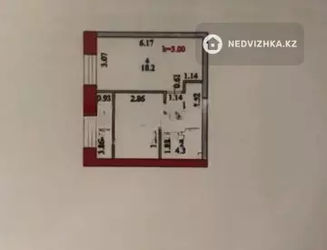 1-комнатная квартира, этаж 9 из 12, 40 м²