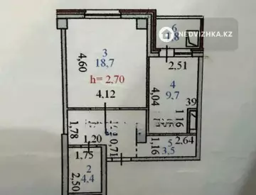 1-комнатная квартира, этаж 5 из 12, 46 м²