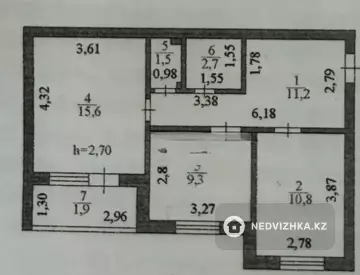 2-комнатная квартира, этаж 5 из 5, 53 м²