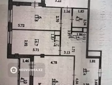 3-комнатная квартира, этаж 1 из 9, 119 м²