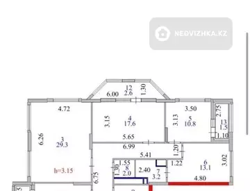 4-комнатная квартира, этаж 13 из 18, 124 м²