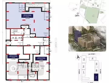 Офис, этаж 1, 178 м²