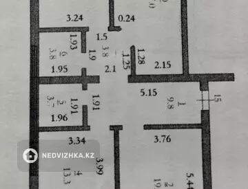 3-комнатная квартира, этаж 5 из 5, 87 м²