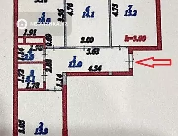 3-комнатная квартира, этаж 4 из 9, 75 м²