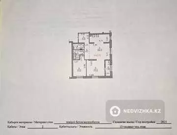 3-комнатная квартира, этаж 2 из 15, 74 м²
