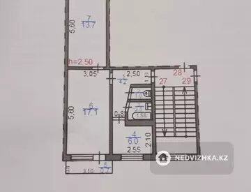 2-комнатная квартира, этаж 3 из 5, 45 м²