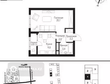 1-комнатная квартира, этаж 4 из 12, 39 м²