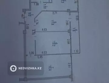 3-комнатная квартира, этаж 2 из 5, 67 м²