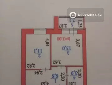 2-комнатная квартира, этаж 8 из 12, 40 м²