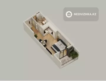 1-комнатная квартира, этаж 12 из 35, 38 м²