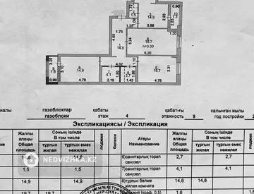 3-комнатная квартира, этаж 4 из 9, 91 м²