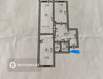 2-комнатная квартира, этаж 1 из 9, 60 м²