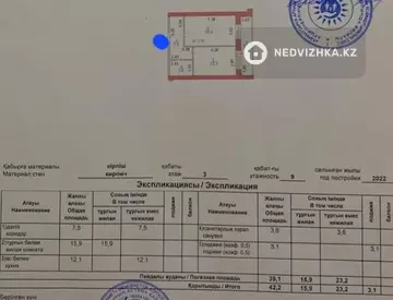 1-комнатная квартира, этаж 3 из 9, 42 м²