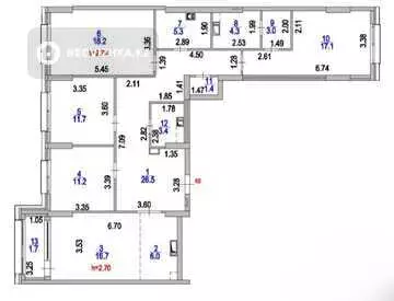 5-комнатная квартира, этаж 4 из 19, 127 м²