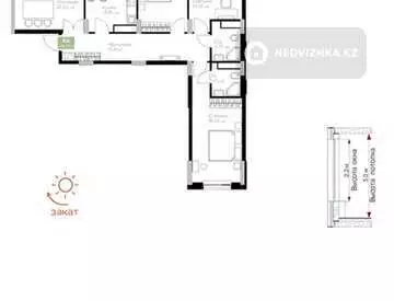 4-комнатная квартира, этаж 7 из 9, 116 м²