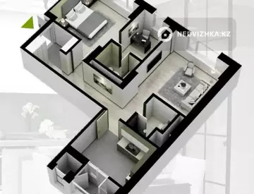 2-комнатная квартира, этаж 5 из 21, 86 м²