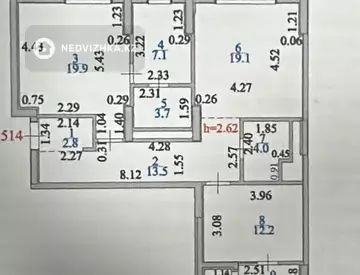 2-комнатная квартира, этаж 5 из 21, 86 м²