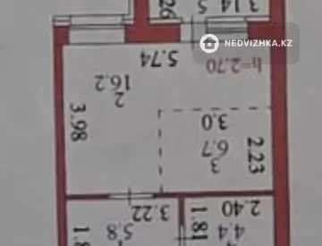 1-комнатная квартира, этаж 3 из 7, 35 м²