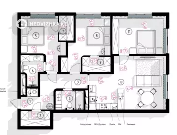 4-комнатная квартира, этаж 5 из 7, 111 м²