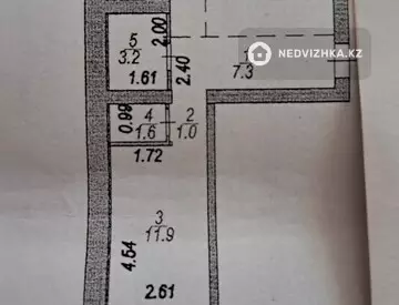2-комнатная квартира, этаж 4 из 5, 55 м²