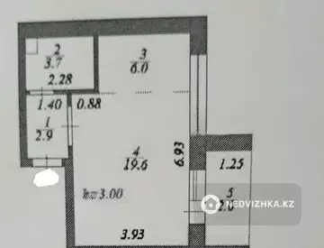 1-комнатная квартира, этаж 4 из 10, 34 м²
