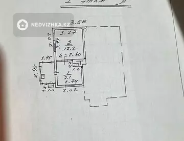 2-комнатная часть дома, 1 соток, 20 м²