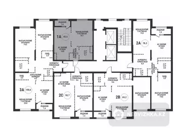 1-комнатная квартира, этаж 6 из 16, 46 м²