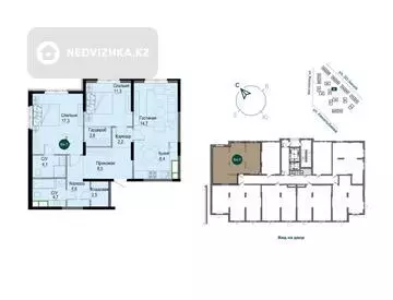 3-комнатная квартира, этаж 13 из 14, 85 м²