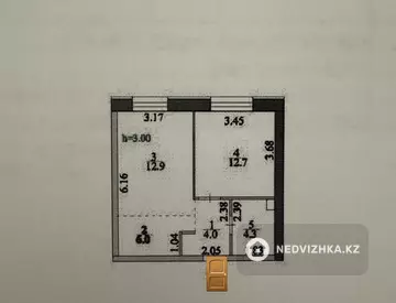 2-комнатная квартира, этаж 6 из 12, 40 м²