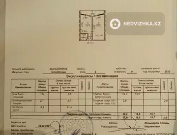 1-комнатная квартира, этаж 2 из 9, 35 м²