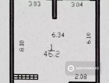 1-комнатная квартира, этаж 7 из 12, 47 м²